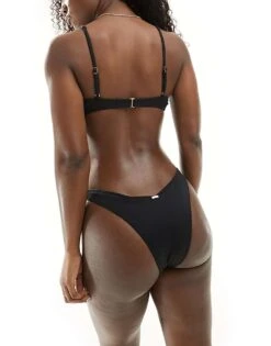 Hollister V-front Co-ord Bikini Bottoms In Black For Women -Hollister Shop 206148805 4