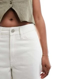 Hollister Ultra High Rise Baggy Jean In Off White For Women -Hollister Shop 206148966 4