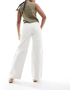 Hollister Ultra High Rise Baggy Jean In Off White For Women -Hollister Shop 206148966 5