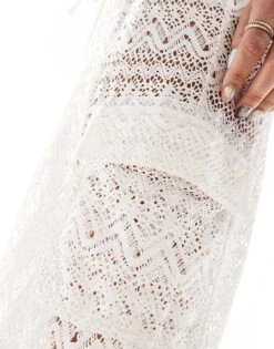 Hollister Lace Cover Up Cargo Trouser In White For Women Cloud Dancer -Hollister Shop 206373752 2