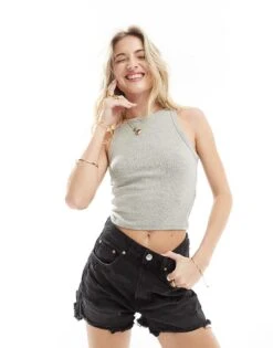 Hollister Racer Vest In Grey For Women B10 Heather -Hollister Shop 206374072 1 b10heather 1