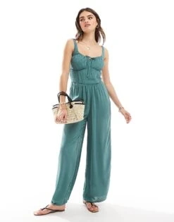 Hollister Jumpsuit In Green For Women Lagoon