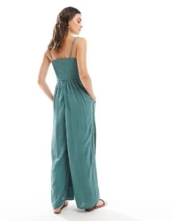 Hollister Jumpsuit In Green For Women Lagoon -Hollister Shop 206374198 4