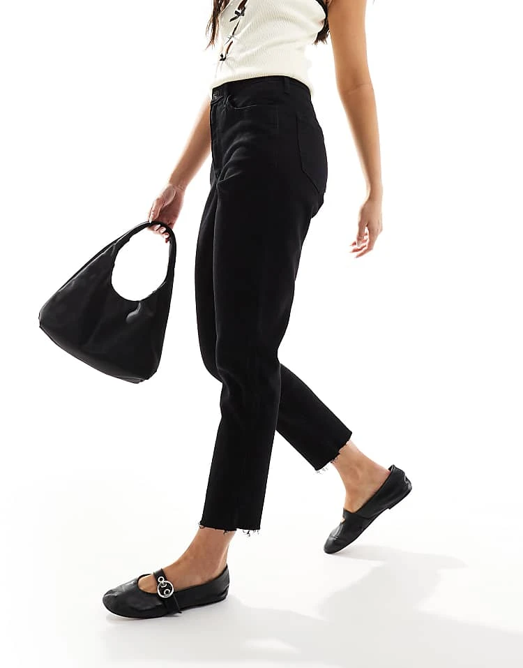 Hollister Ultra High Rise Mom Jean In Black For Women Saturated Black 7 Hollister Ultra High Rise Mom Jean In Black For Women Saturated Black - Image 5