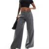 Hollister Low Rise Tailored Wide Leg Trouser In Grey For Women Heather Grey -Hollister Shop 206406492 1 heathergrey