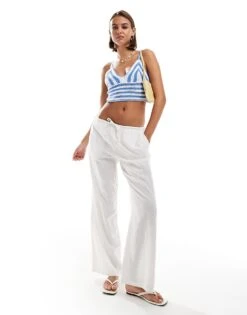 Hollister Crochet Striped Vest In Blue And White For Women Blue.white -Hollister Shop 206685044 3