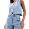 Hollister Ultra High Rise 90s Fit Denim Short In Mid Blue For Women Medium Clean Hem