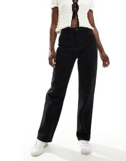 Hollister Ultra High Rise Dad Fit Jean In Black For Women Sat Black Clean