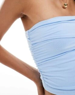 Hollister Ruched Seamless Tube Top In Light Blue For Women Dutch Canal -Hollister Shop 206685865 3