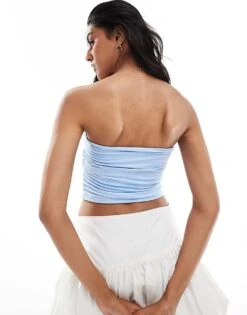 Hollister Ruched Seamless Tube Top In Light Blue For Women Dutch Canal -Hollister Shop 206685865 4