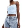 Hollister High Rise Mom Short In Acid Wash Blue For Women