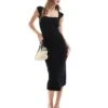 Hollister Low Back Dress With Build In Support In Black For Women