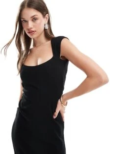 Hollister Low Back Dress With Build In Support In Black For Women -Hollister Shop 206971822 3