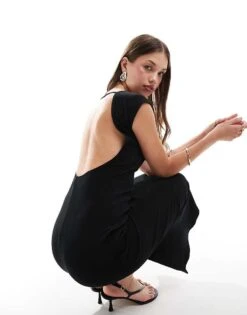 Hollister Low Back Dress With Build In Support In Black For Women -Hollister Shop 206971822 4