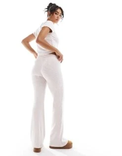 Hollister Rib Kickflare Pant With Tie Waistband In Pink For Women 8 Hollister Rib Kickflare Pant With Tie Waistband In Pink For Women -Hollister Shop 206972204 3