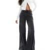 Hollister Ultra High Rise Wide Leg Jean In Washed Black For Women -Hollister Shop 206972394 1 washedblack