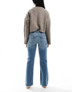 Hollister Low Rise Relaxed Bootcut Jean In Indigo For Women -Hollister Shop 207275183 2