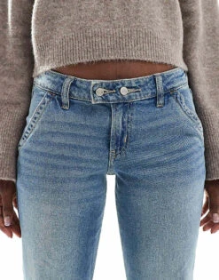 Hollister Low Rise Relaxed Bootcut Jean In Indigo For Women -Hollister Shop 207275183 5