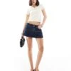 Hollister Micro Pleated Mini Skirt In Dark Denim For Women -Hollister Shop 207275268 1 darkdenim