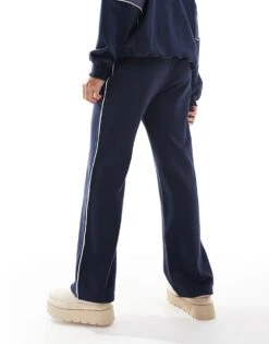 Hollister Contrast Panel Straight Leg Jogger Co-ord In Navy For Women -Hollister Shop 207275329 3