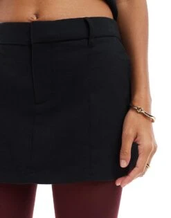 Hollister Tailored Aline Mini Skort In Black For Women -Hollister Shop 207361448 5