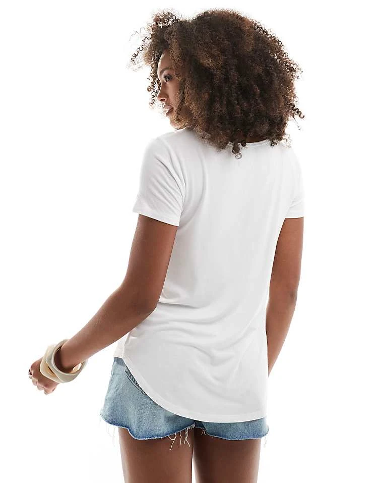 Hollister Logo Detail Relaxed T-shirt In White For Women 6 Hollister Logo Detail Relaxed T-shirt In White For Women - Image 4