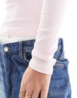 Hollister Ribbed Scoop Neck Top In Pink For Women -Hollister Shop 207361661 3