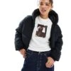 Hollister Everyday Padded Cropped Jacket With Hood In Black For Women -Hollister Shop 207361671 1 black