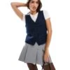 Hollister Relaxed Waistcoat In Navy Pinstripe For Women -Hollister Shop 207361706 1 navy
