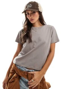 Hollister Short Sleeve In Light Brown For Women -Hollister Shop 207361729 1 lightbrown 1