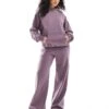 Hollister Logo Wide Leg Jogger Co-ord In Purple For Women