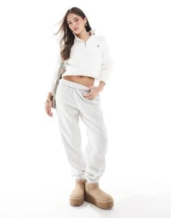 Hollister Logo Dad Jogger In Grey Marl For Women -Hollister Shop 207361939 1 grey 1