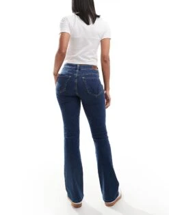 Hollister Mid Rise Bootcut Jean In Blue Wash For Women -Hollister Shop 207361987 3