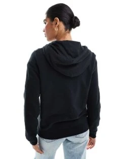 Hollister Logo Detail Zip Through Hoodie In Black For Women -Hollister Shop 207362126 4