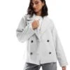 Hollister Wool Blend Classic Jacket In Light Grey For Women -Hollister Shop 207362265 1 lightgrey