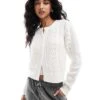 Hollister Button Through Cardi In Cream For Women 1 Hollister Button Through Cardi In Cream For Women -Hollister Shop 207362346 1 cream