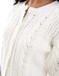 Hollister Button Through Cardi In Cream For Women -Hollister Shop 207362346 4