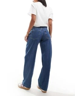 Hollister Tapered Low Rise Baggy Jean In Dark Blue Wash For Women -Hollister Shop 207362450 3