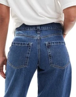 Hollister Tapered Low Rise Baggy Jean In Dark Blue Wash For Women -Hollister Shop 207362450 4