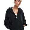 Hollister Logo Zip Through Sweat Top In Black For Women -Hollister Shop 207362530 1 black