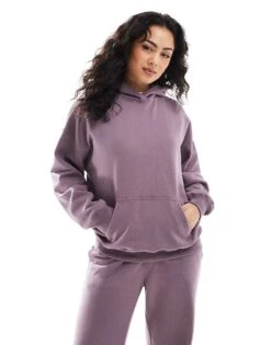 Hollister Logo Hoodie Co-ord In Purple For Women