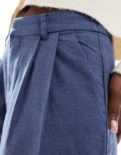 Hollister High Waist Tailored Wide Leg Trouser In Navy For Women -Hollister Shop 207362674 5