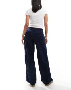 Hollister Baggy Drawstring Trouser In Navy For Women -Hollister Shop 207362719 3