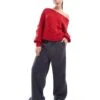 Hollister Off The Shoulder Cable Knit Jumper In Red For Women -Hollister Shop 207528909 1 red