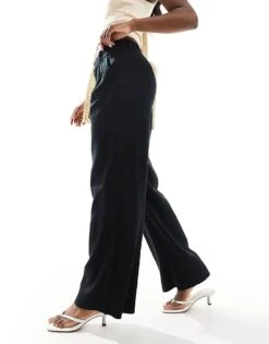 Hollister Ultra High Rise Linen Trouser In Black For Women -Hollister Shop 207832814 3