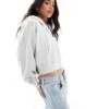Hollister Boxy Cropped Zip Through Hoodie In Grey For Women 2 Hollister Boxy Cropped Zip Through Hoodie In Grey For Women -Hollister Shop 207832832 1 grey