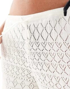 Hollister Low Rise Crochet Beach Trouser In White For Women -Hollister Shop 207894100 3