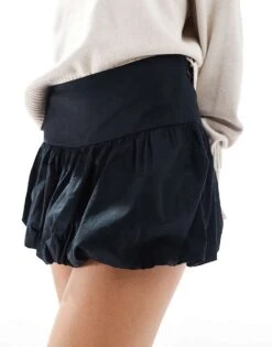 Hollister Puffbull Mini Skirt In Black For Women -Hollister Shop 207894713 3