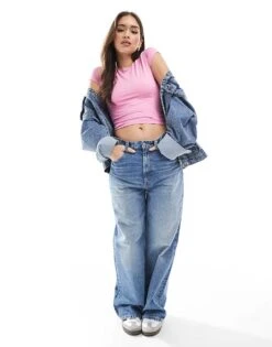 Hollister Longline Baby T-shirt In Pink For Women Purple -Hollister Shop 207894747 4