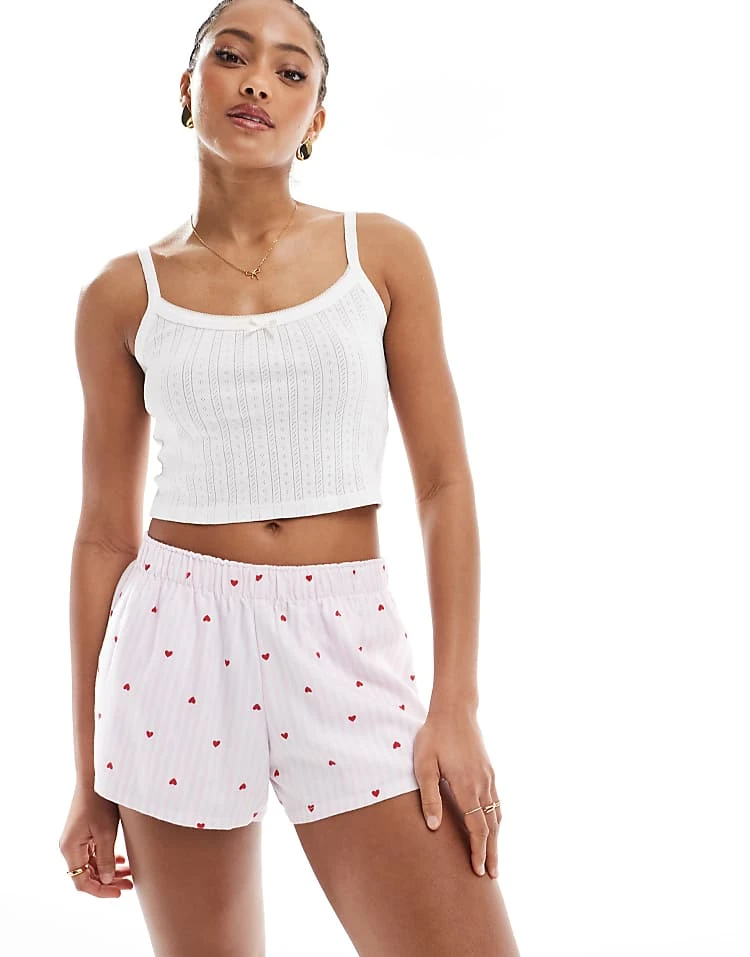 Hollister Nightwear Low Rise Baggy Flannel Boxer Short With Logo Waistband In Red Gingham For Women 4 Hollister Nightwear Low Rise Baggy Flannel Boxer Short With Logo Waistband In Red Gingham For Women - Image 2